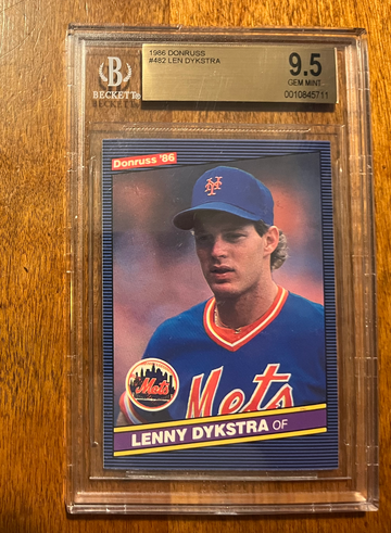 1986 Donruss Lenny Dykstra  RC ROOKIE #482 BGS 9.5 LOW POP 1/7 NY METS