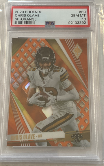 2023 Phoenix Chris Olave SP Variation Orange Prizm   PSA 10   