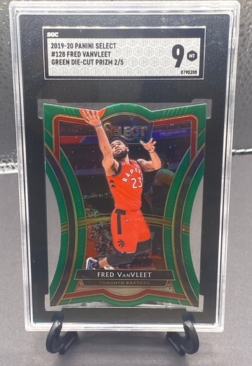 2019-20 Select Fred VanVleet Premier Level Die-Cut Green Prizm   SGC 9 