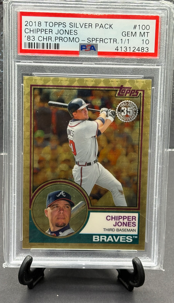 2018 Topps Silver Pack Chipper Jones 1983 Retro SuperFractor    PSA 10
