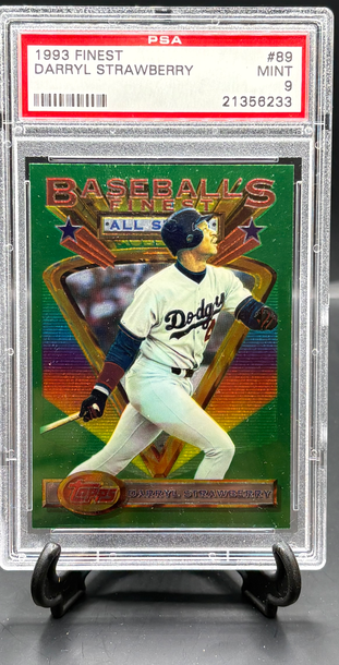 1993 Topps Finest Darryl Strawberry #89   PSA 9
