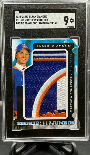 2025 Black Diamond Matthew Schaefer Rookie Team Logo Jumbo Logo Patch  SGC 9