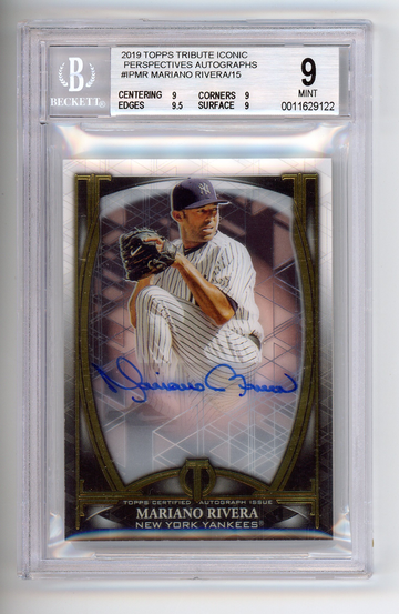 2019 Topps Tribute Iconic Perspectives Mariano Riviera Autograph 08/15 BGS 9