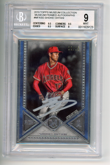 2019 Topps Museum Collection Museum Framed Shohei Ohtani Autograph 12/15 BGS 9 Mint
