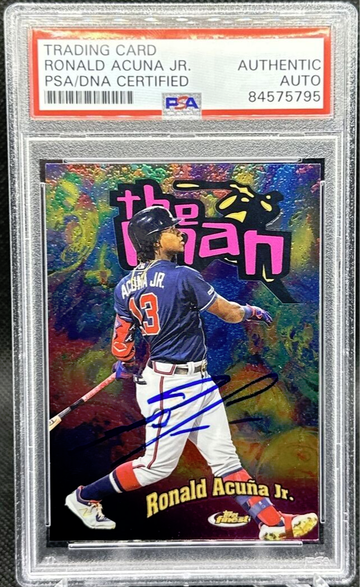 2020 Topps Finest THE MAN AUTO RONALD ACUNA JR PSA/DNA AUTHENTIC BRAVES!