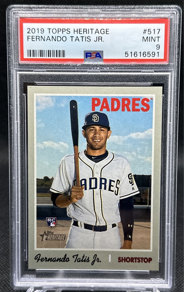 2019 Topps Heritage High Number Fernado Tatis Jr RC #517 PSA 9 MINT PADRES!