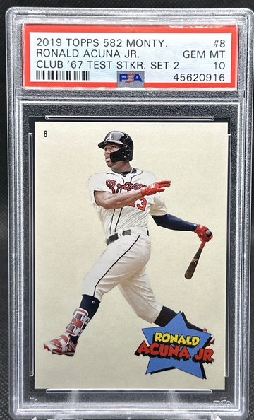 2019 Topps 582 MONTGOMERY CLUB SET 2 RONALD ACUNA JR PSA 10! BRAVES! POP 42!