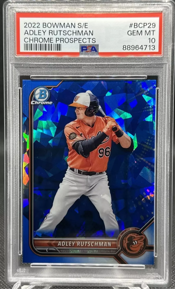 2022 Bowman Chrome Sapphire BLUE REFRACTOR ADLEY RUTSCHMAN RC PSA 10