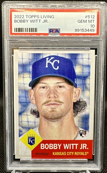 2022 Topps Living Set Bobby Witt Jr ROOKIE CARD RC #512 PSA 10 GEM MINT ROYALS