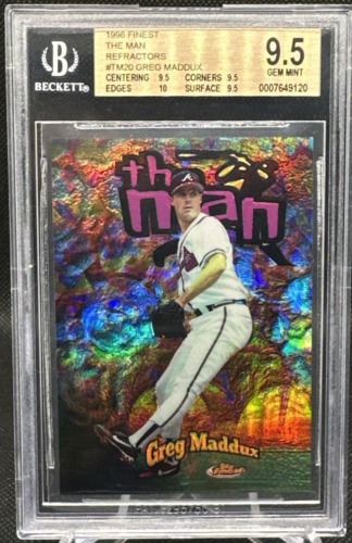1998 Finest THE MAN REFRACTOR GREG MADDUX BGS 9.5 41/75 BRAVES! KILLER SUBS!