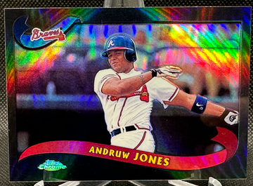 2002 Topps Chrome BLACK REFRACTOR SP ANDRUW JONES #110 08/50 BRAVES
