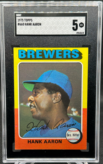 1975 Topps Hank Aaron #660 SGC 5 EX MINT BRAVES BREWERS HR KING! HOF!