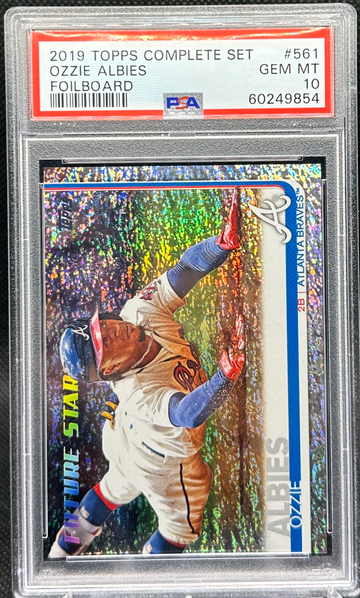 2019 Topps FOILBOARD SHORT PRINT SP Ozzie Albies #561 38/162 PSA 10 BRAVES!