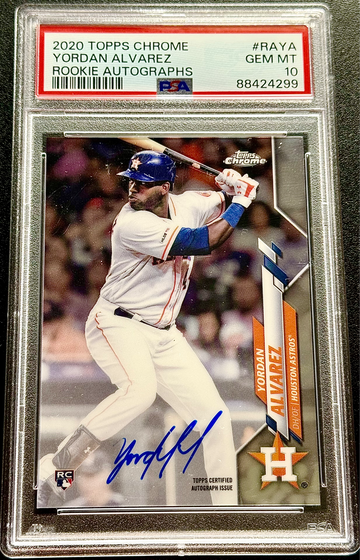 Yordan Alvarez 2020 Topps Chrome Auto RC PSA 10