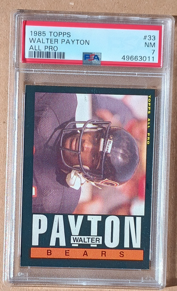 1985 Topps - Walter Payton 33 - PSA 7
