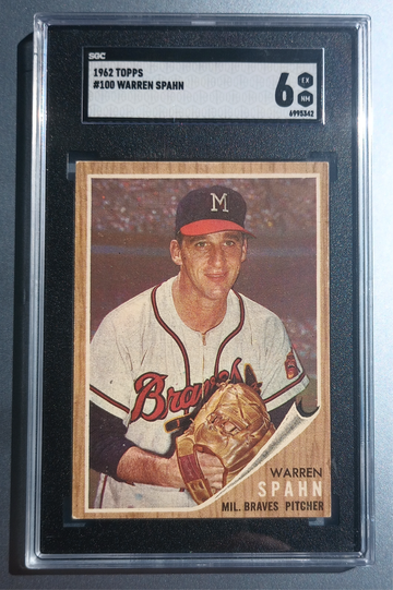 1962 Topps Warren Spahn #100 - SGC 6