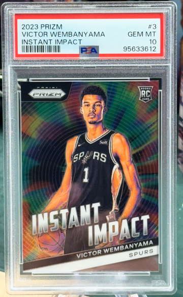 2023 Prizm Victor Wembanyama Instant Impact #3 Rookie RC PSA 10 GEM MINT