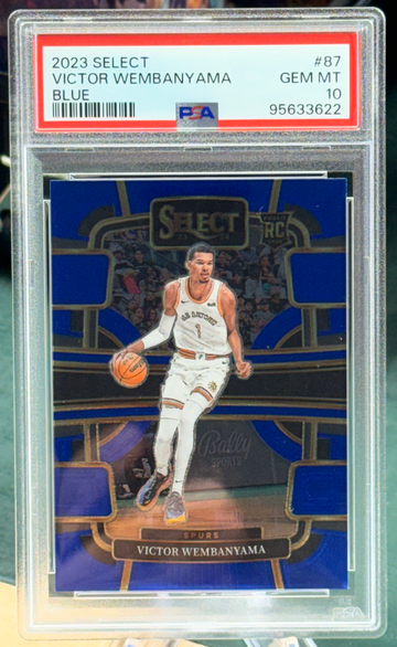 2023 Victor Wembanyama Select Blue Rookie RC #87 PSA 10 GEM MINT
