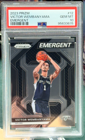 2023 Prizm Victor Wembanyama Emergent Rookie RC #12 PSA 10 GEM MINT