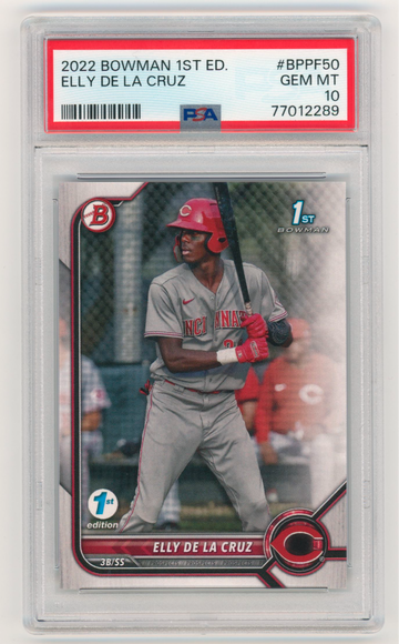 UNDER COMPS 2022 BOWMAN 1ST EDITION ELLY DE LA CRUZ PSA 10 BPPF50 1ST ROOKIE RC