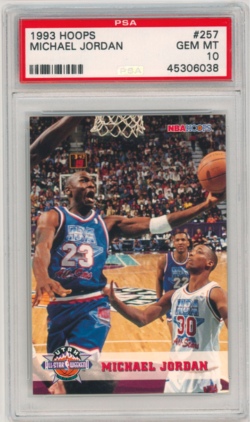 1993 NBA Hoops Michael Jordan Chicago Bulls PSA 10 Gem Mint #257