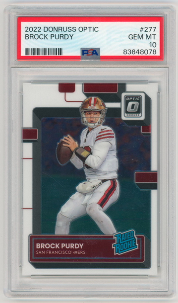 2022 Panini Donruss Optic BROCK PURDY Rookie RC #277 PSA 10