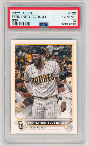 2022 Topps Series One FERNANDO TATIS JR #100 Image Variation SSP Padres PSA 10