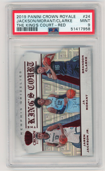 2019 Crown Royale Ja Morant The Kings Court RED /49 RC PSA 9 Rookie 24