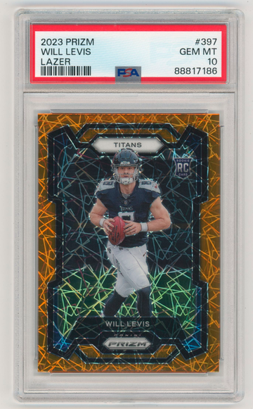 2023 Prizm Will Levis Orange Lazer Rookie Graded PSA 10 Gem Mint RC