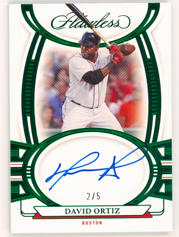 2023 Panini Flawless Baseball #FS-DO David Ortiz EMERALD AUTO /5 Boston HOF