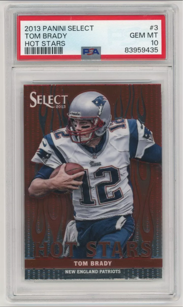 2013 Panini Select #3 TOM BRADY Hot Stars Red Insert 1st Edition PSA 10 GEM MINT