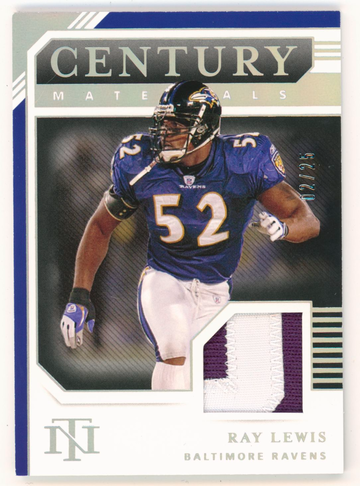 2020 National Treasures Ray Lewis Century Materials Jersey PATCH 02/25 CM-RL