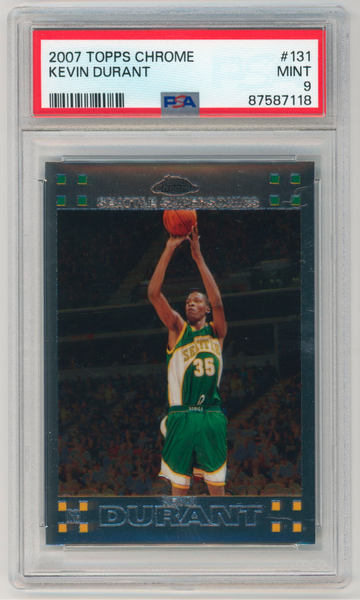 2007 Topps Chrome #131 Kevin Durant Rookie RC PSA 9