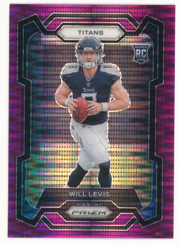 2023 Panini Prizm WILL LEVIS Purple Pulsar SSP #397 Rookie Titans