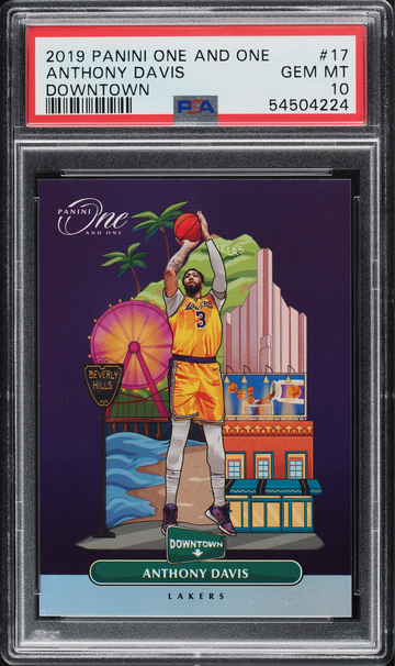 2019 PANINI ONE & ONE DOWNTOWN ANTHONY DAVIS #17 PSA 10