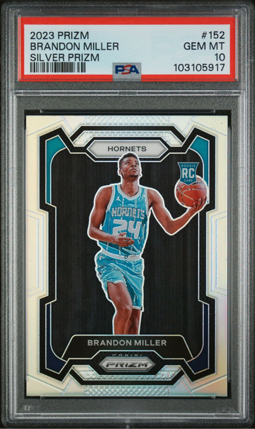 2023-24 PRIZM BRANDON MILLER #152 SILVER PSA 10 ROOKIE RC