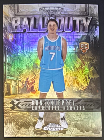 2025-26 Topps Chrome Kon Knueppel #BD-23 RC Ball of Duty REFRACTOR Rookie 