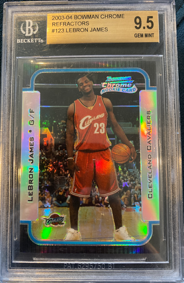 2003 Bowman Chrome #123 Lebron James Refractor RC SSP /300 BGS 9.5 TRUE GEM!