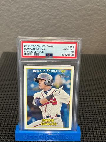 2016 Topps Heritage Minor League Ronald Acuna Jr. #165 RC PSA 10 Gem Mint Braves