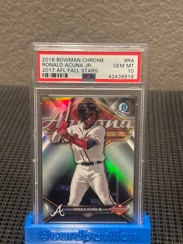RONALD ACUNA JR BRAVES PSA 10 2018 Rookie Bowman Chrome AFL Fall Stars #AFL-RA 