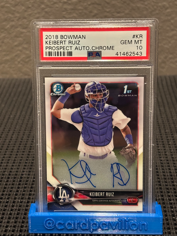2018 Bowman Chrome Keibert Ruiz Rookie Auto # KR PSA 10 
