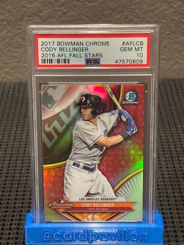 2017 Bowman Chr. AFLCB Cody Bellinger 2016 AFL Fall Stars PSA GM MT 10 RC Dodger