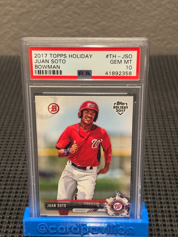 2017 Topps Holiday Bowman - #TH-JSO Juan Soto (RC) PSA 10