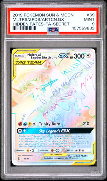 2019 Moltres Zapdos Articuno PSA 9