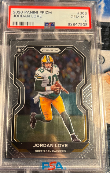 JORDAN LOVE 2020 PANINI PRIZM #363 PSA 10 GEM MINT PACKERS BASE ROOKIE RC S6414