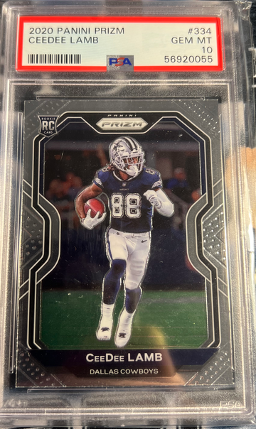 2020 PANINI PRIZM BASE CEEDEE LAMB PSA 10 ROOKIE RC #334
