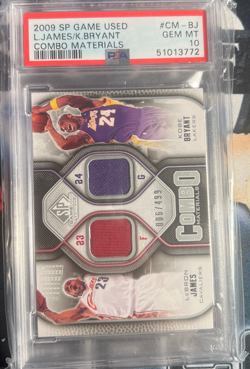 2009 LeBron James/Kobe Bryant SP Game Used low pop PSA 10 GEM MT /499