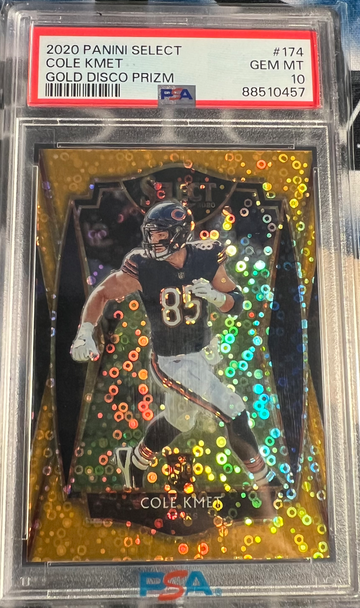 Cole Kmet 2020 Panini Select Gold Prizm Premier Level SSP /10 Rc PSA 10