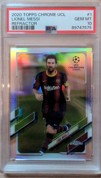 2020 Topps Chrome UCL Messi Refractor #1 PSA 10