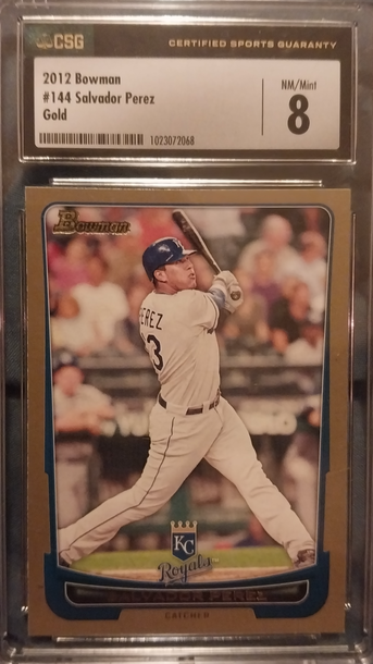 2012 Salvador Perez Bowman Gold CSG 8 